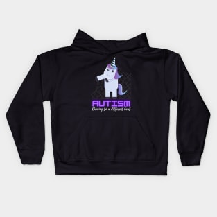 Autism awareness Dabbing unicorn puzzle piece kids Kids Hoodie